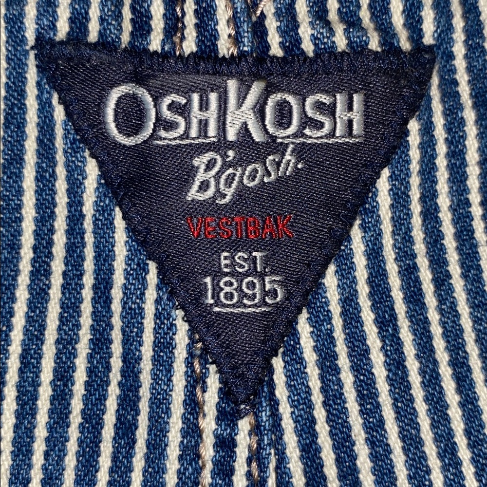 Vintage Oshkosh B'gosh Striped Railroad Overalls 18 Months Vestbak - Picture 6 of 11